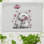 Adorable Cats Meow Kitchen Towel Theedoek (Gevouwen)
