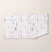 Adorable Cats Peeking Over Hearts  Bad Handdoek (Handdoek)