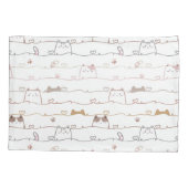 Adorable Cats Peeking Over Hearts  Kussensloop (Achterkant)