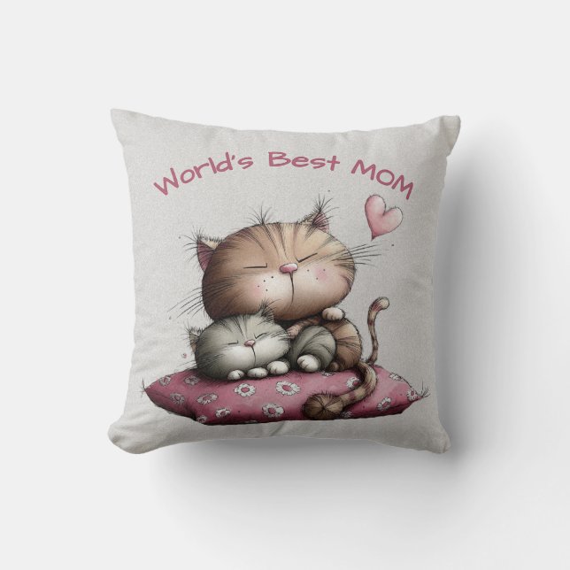 Adorable Cats Throw Pillow Kussen (Voorkant)