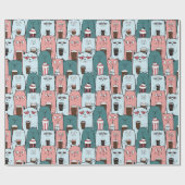 Adorable Cats Wrapping Paper Cadeaupapier (Vlak)
