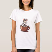 Adorable Chef Mouse Waving from a Marshmallow T-shirt (Voorkant)