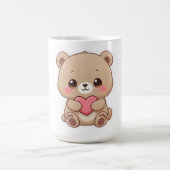 Adorable Chibi Bear with Heart Koffiemok (Center)