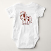 Adorable Chibi Pony Paard Baby Body Romper (Achterkant)