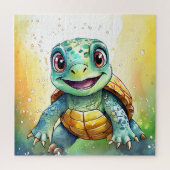 Adorable Chibi Sea Turtle Under the Sea Legpuzzel (Verticaal)