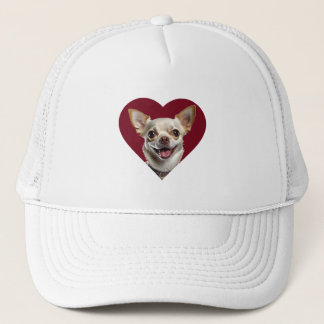 Adorable Chihuahua in Heart Shape Design Trucker Pet