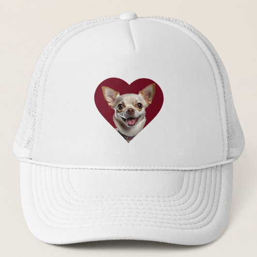 Adorable Chihuahua in Heart Shape Design Trucker Pet (Voorkant)