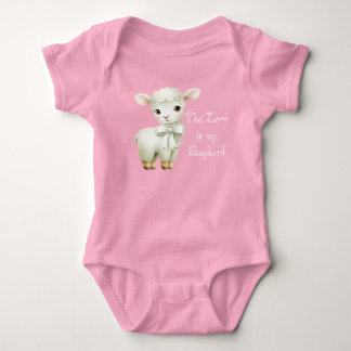 Adorable Christian Lamb Foral Balloon Scripture Romper