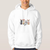 Adorable Christmas Cats with Soccer Ball Hoodie (Voorkant)