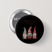 Adorable Christmas Gnomes With Holiday Cheer T Shi Ronde Button 5,7 Cm (Voorkant /achterkant)