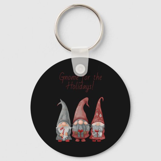 Adorable Christmas Gnomes With Holiday Cheer T Shi Sleutelhanger (Voorkant)