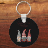 Adorable Christmas Gnomes With Holiday Cheer T Shi Sleutelhanger (Voorkant)