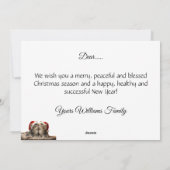 Adorable Christmas kitten with Santa hats  Feestdagenkaart (Achterkant)