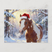 Adorable Christmas Paint Horse Mare Briefkaart (Voorkant)