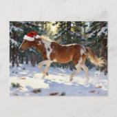 Adorable Christmas Paint Horse Mare Briefkaart (Voorkant)