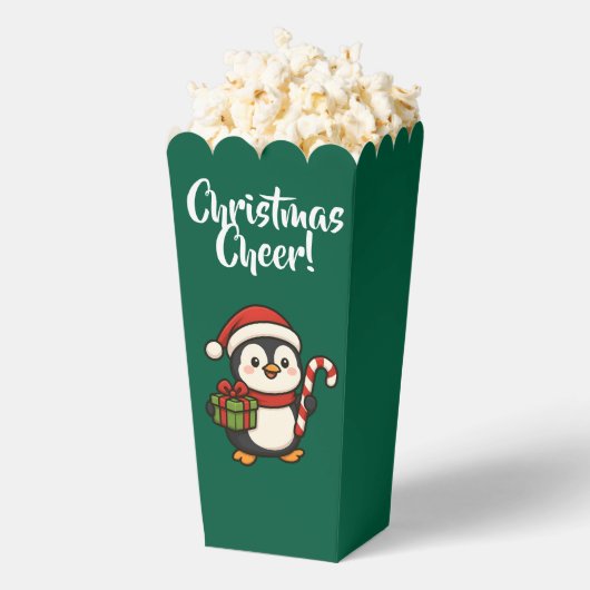 Adorable Christmas Penguin with Candy Cane Bedankdoosjes (Popped)