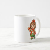 Adorable Christmas Sweater Girl Mug Koffiemok (Voorkant rechts)