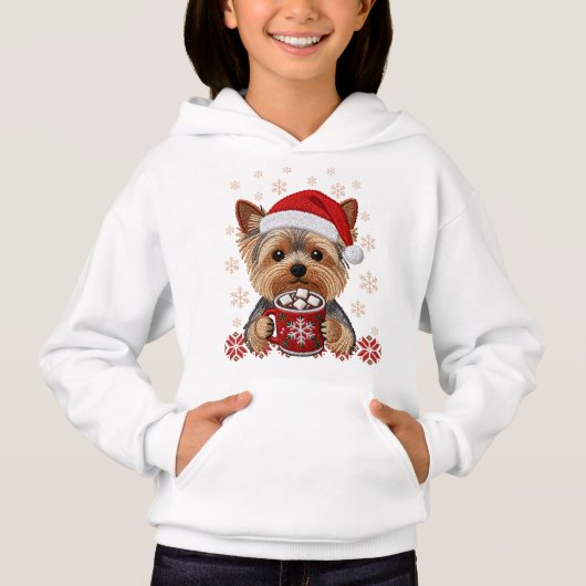 Adorable Christmas Yorkshire Terrier (Voorkant)
