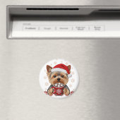 Adorable Christmas Yorkshire Terrier Magneet (Insitu (Vaatwasser))