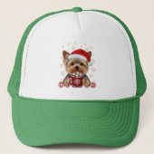 Adorable Christmas Yorkshire Terrier Trucker Pet (Voorkant)