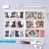 Adorable Collection Cat & Kitten Ephemera Tissuepapier (Craft)