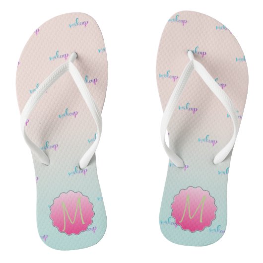 Adorable Cool Glitter Make-up ,Monogram Teenslippers (Voetbed)
