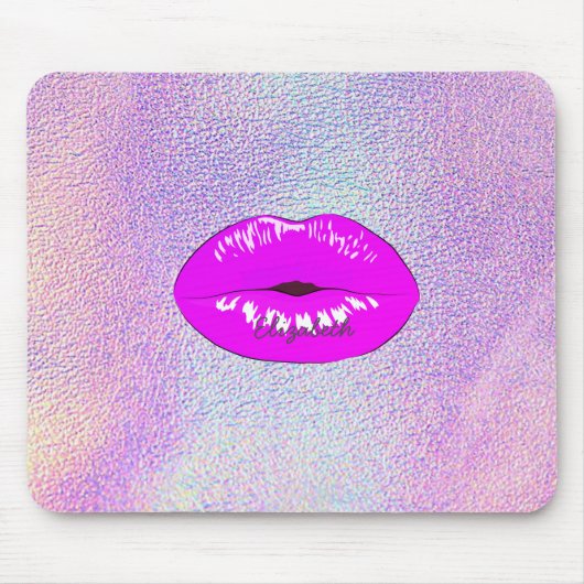 Adorable Cool Lips, Holografisch Muismat (Voorkant)