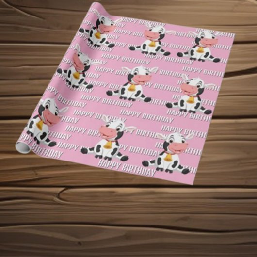  adorable cow print  cadeaupapier