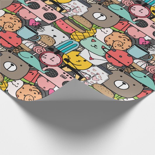 Adorable critters wrapping paper cadeaupapier (Hoek)