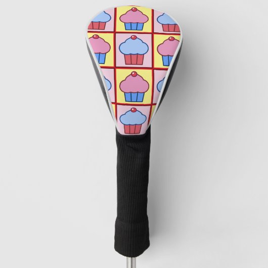 Adorable Cupcake Patroon Golfheadcover (Voorkant)