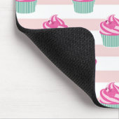 Adorable Cupcakes, Strepen -Persoonlijk Muismat (Hoek)