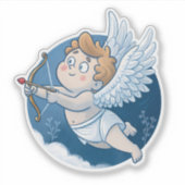 Adorable Cupid Valentine’s Day Sticker (Voorkant)