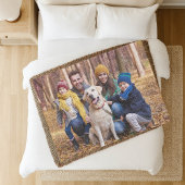 Adorable Custom Family Photo Woven Deken