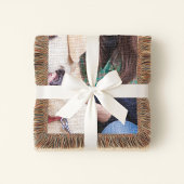 Adorable Custom Family Photo Woven Deken