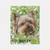 Adorable Custom Pet Photo with Name Fleece Deken (Voorkant)