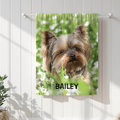 Adorable Custom Pet Photo with Name Fleece Deken