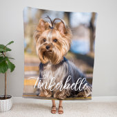 Adorable Custom Pet Photo with Name Fleece Deken