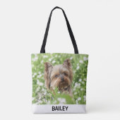 Adorable Custom Pet Photo with Name Tote Bag (Achterkant)