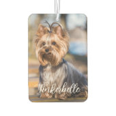 Adorable Custom Pet Photo with Script Name Luchtverfrisser (Achterkant)