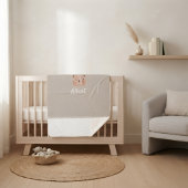 Adorable Customizable Baby Blanket with Bear Sherpa Deken