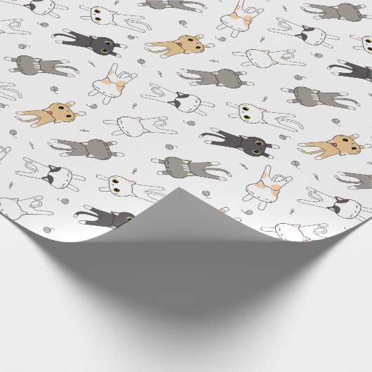 Adorable Cute Cat pattern for Your Gift Pack Cadeaupapier (Hoek)