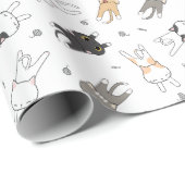 Adorable Cute Cat pattern for Your Gift Pack Cadeaupapier (Rol Hoek)