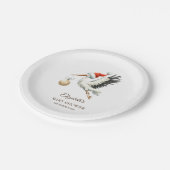 Adorable Cute Holiday Stork Papieren Bordje (Gekanteld)