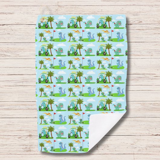 Adorable Dinosaurus Golf Kids Patroon Golfhanddoek