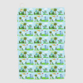 Adorable Dinosaurus Golf Kids Patroon Golfhanddoek (Voorkant)