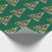 Adorable Dog Christmas Tree Cadeaupapier (Hoek)