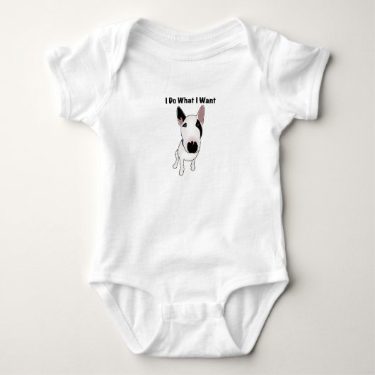 Adorable dog does what he wants romper (Voorkant)