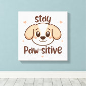 Adorable Dog Lover Optimist Quote Canvas Afdruk (Insitu (Houten vloer))