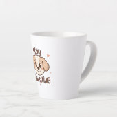 Adorable Dog Lover Optimist Quote Latte Mok (Rechterhoek)