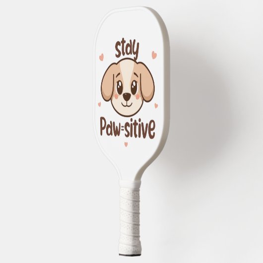 Adorable Dog Lover Optimist Quote Pickleball Paddle (Links)